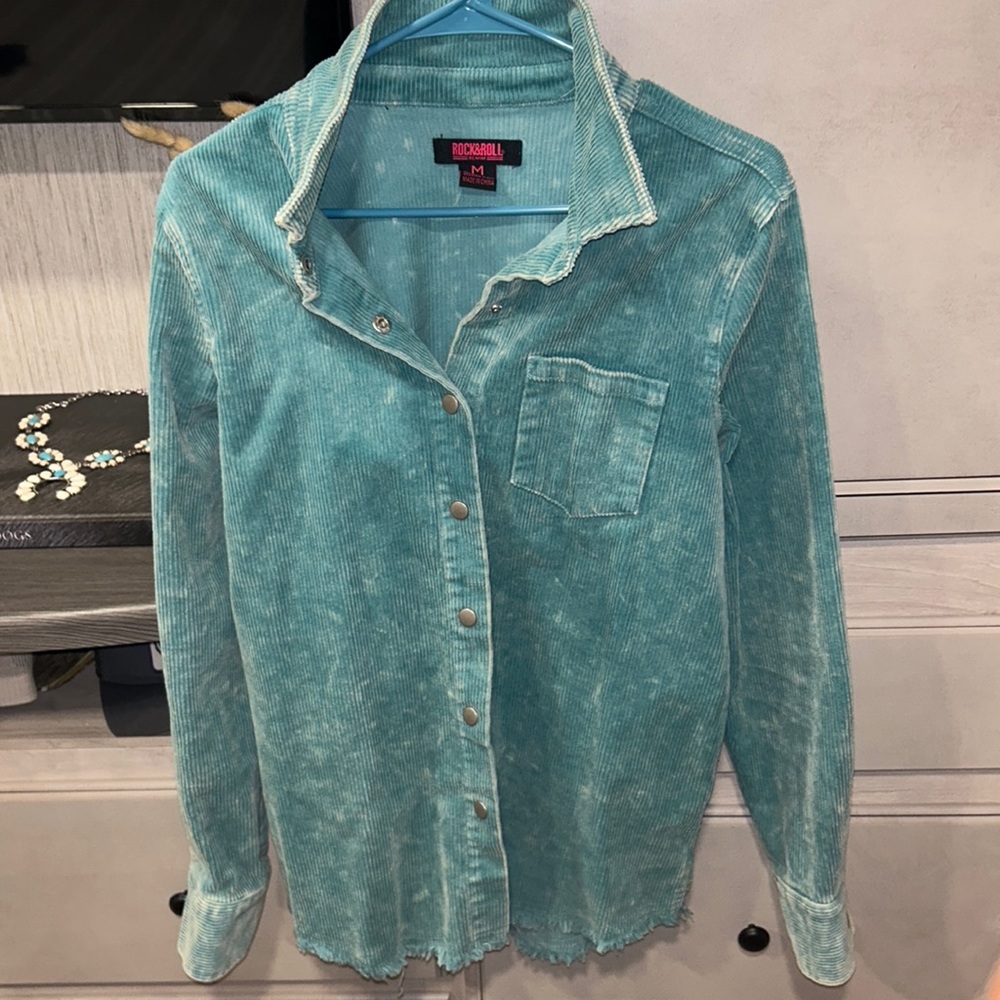 Washed  Turquoise Jacket ⚡️
